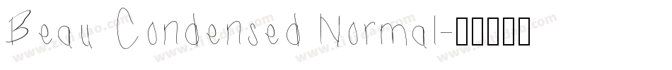 Beau Condensed Normal字体转换